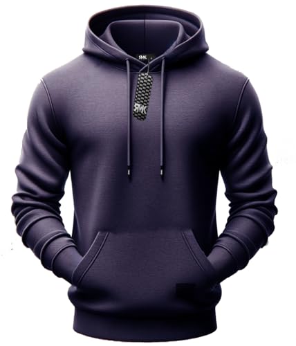 RMK Herren Basic Kapuzenpullover Sweatjacke Pullover Uni Locker Weit Hoodie mit Kapuze Sweatshirt P.01 (as3, Alpha, 3X_l, Regular, Regular, Anthrazit) von RMK