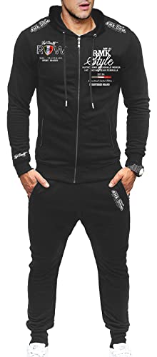 RMK Herren Fitness Jogginganzug Sportanzug Trainingsanzug Jogger Hausanzug A.2258 Anthrazit-Weiß 6XL von RMK