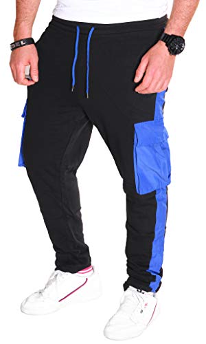 RMK Herren Hose Jogginghose Sporthose Baggy Harem lang Trainingshose Fitnesshose Sweatpants Sport Fitness (S, Blau (16000)) von RMK