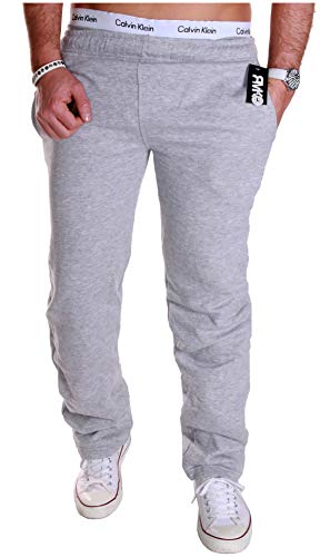 RMK Herren Hose Jogginghose Trainingshose Fitnesshose Sweatpants (H01) (L Grau) von RMK