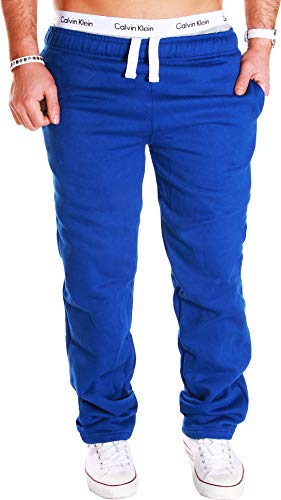 RMK Herren Hose Jogginghose Trainingshose Fitnesshose Sweatpants (H01) (M Blau) von RMK