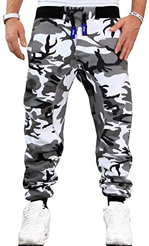 RMK Herren Hose Jogginghose Trainingshose Fitnesshose Sweatpants H.03H.03 (Camouflage hell) M von RMK