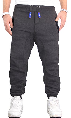 RMK Herren Hose Jogginghose Trainingshose Fitnesshose Sweatpants H.03H.03 (S Dunkelgrau) von RMK