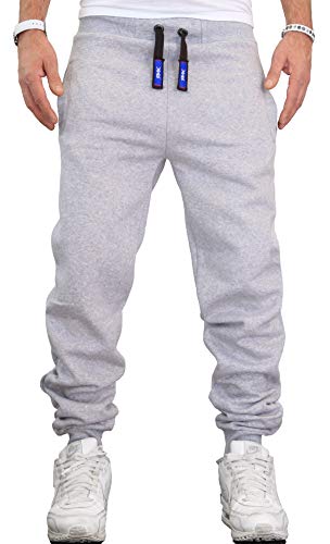 RMK Herren Hose Jogginghose Trainingshose Fitnesshose Uni Einfarbig H.02H.02 Hell-Grau M von RMK