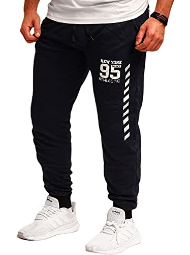 RMK Herren Hose Jogginghose Trainingshose Sporthose Fitnesshose Sweatpants (M, Navy H.113) von RMK