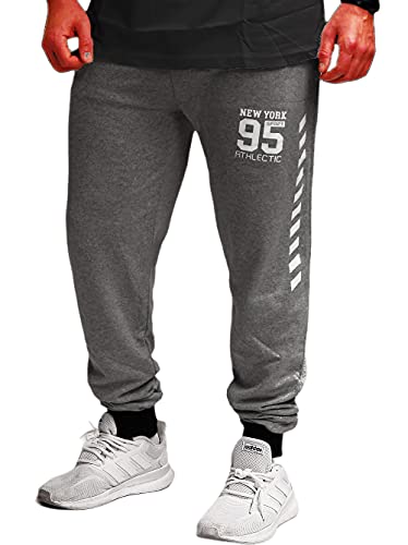 RMK Herren Hose Jogginghose Trainingshose Sporthose Fitnesshose Sweatpants (XL, Anthrazit H.113) von RMK