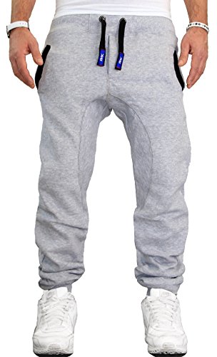RMK Herren Hose Jogginghose Trainingshose Sporthose Fitnesshose Sweatpants Uni Einfarbig H.03H.03 (6XL, Hell-grau) von RMK