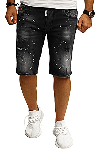 RMK Herren Jeans Short Shorts Sommer Bermuda Kurze Freizeithose Denim Hose Streetwear B.701 W34 von RMK