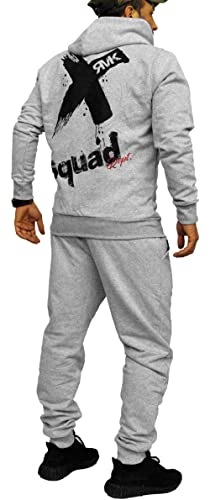 RMK Herren Trainingsanzug Jogginganzug Sportanzug Streetwear Jogger Hausanzug A.2253 Grau 3XL von RMK