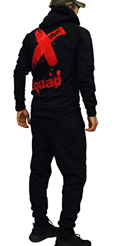 RMK Herren Trainingsanzug Jogginganzug Sportanzug Streetwear Jogger Hausanzug A.2253 Schwarz-Rot M von RMK