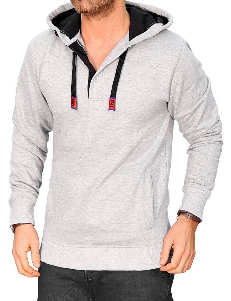 RMK Hoodie Herren Kapuzenpullover Langarmshirt Kapuze Basic Longsleeve Taschen mit Kapuze von RMK