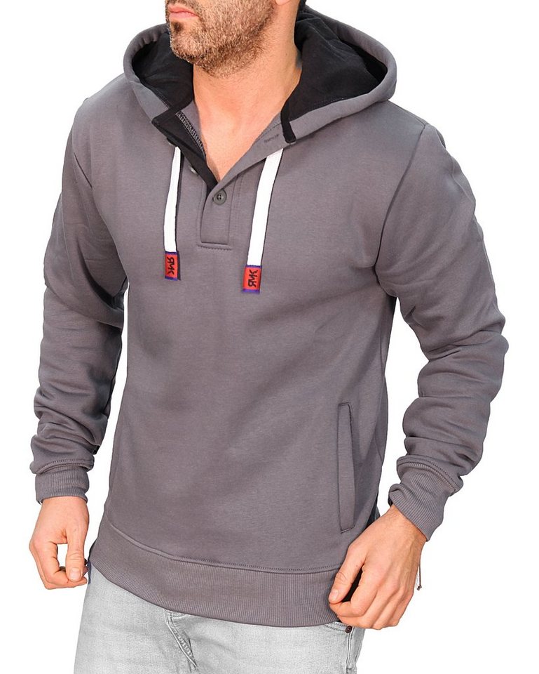 RMK Hoodie Herren Kapuzenpullover Langarmshirt Kapuze Basic Longsleeve Taschen mit Kapuze von RMK