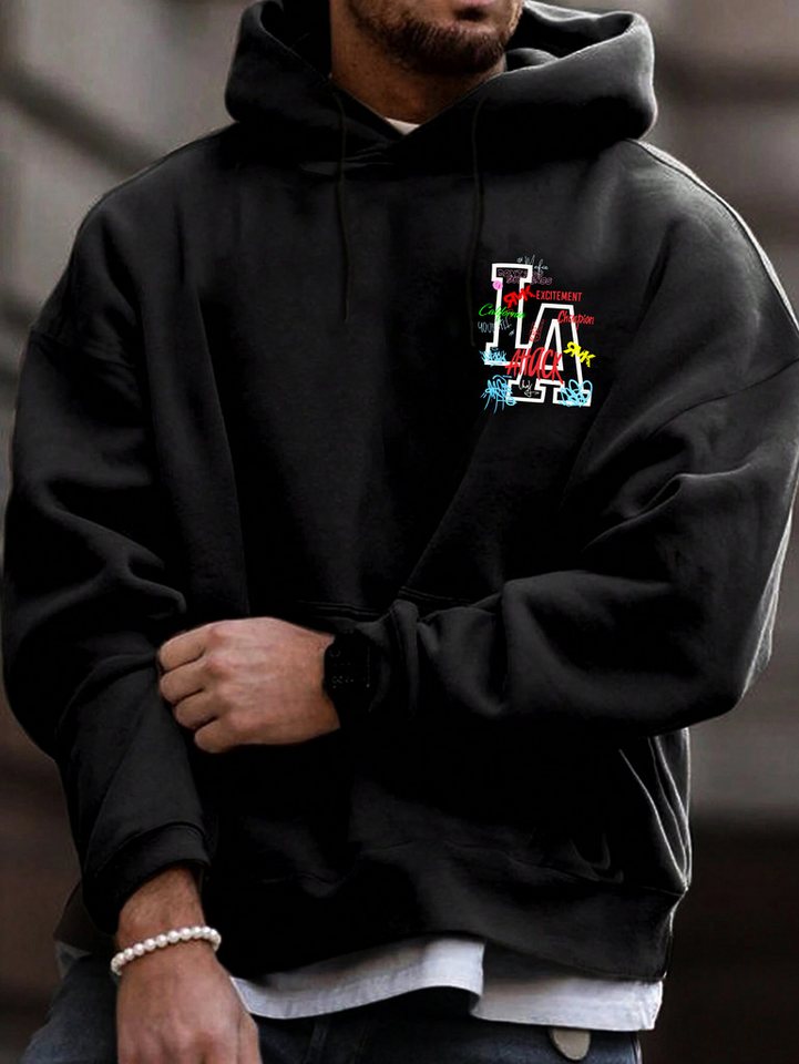 RMK Hoodie Herren Kapuzenpullover Pullover Langarmshirt Oversize LA Graffiti Los Angeles Print RMK Hoodie Herren Kapuzenpullover Pullover Langarmshirt Oversize LA Graffiti Los Angeles Print von RMK
