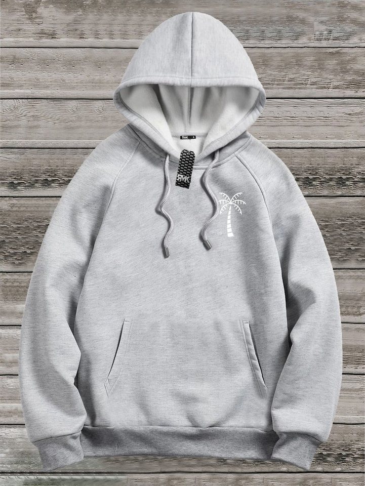 RMK Hoodie Herren Pullover Basic Kapuze Pulli Kapuzenpullover Seitentaschen Palme von RMK