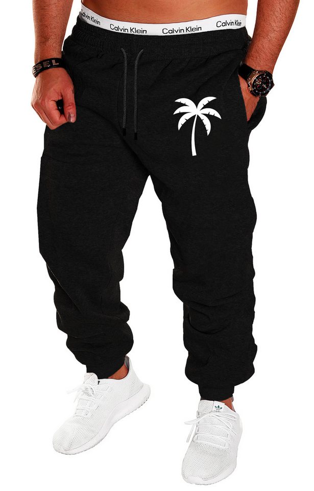RMK Jogginghose Herren Trainingshose Sporthose Basic Palme in Unifarbe von RMK