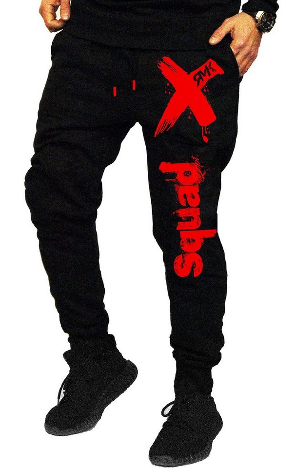 RMK Jogginghose Herren Trainingshose Hose Fitnesshose Sporthose Sweatpants elastischer Bund, aus Baumwolle von RMK