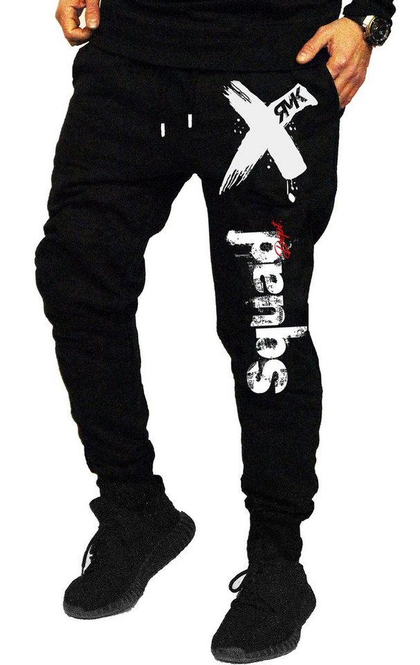 RMK Jogginghose Herren Trainingshose Hose Fitnesshose Sporthose Sweatpants elastischer Bund, aus Baumwolle von RMK