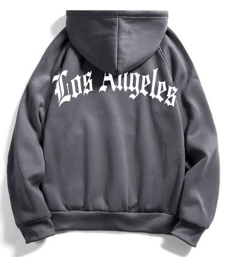 RMK Kapuzenpullover Herren Hoodie Pullover Langarmshirt Oversize Los Angeles mit Kapuze von RMK