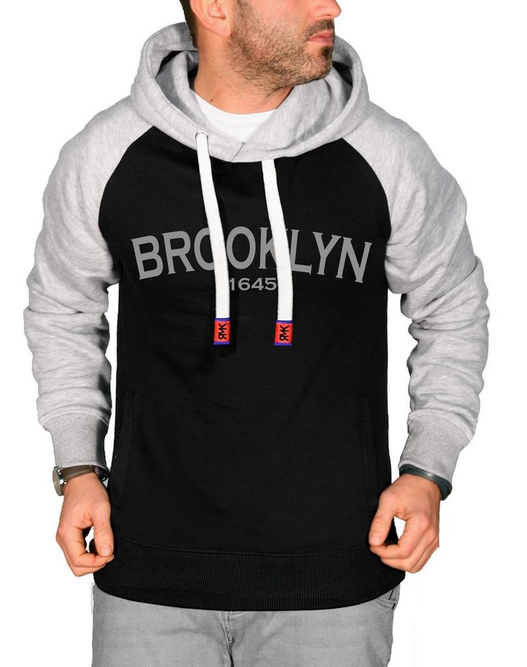 RMK Kapuzenpullover Herren Hoodie mit Kapuze und Aufdruck Brooklyn von RMK