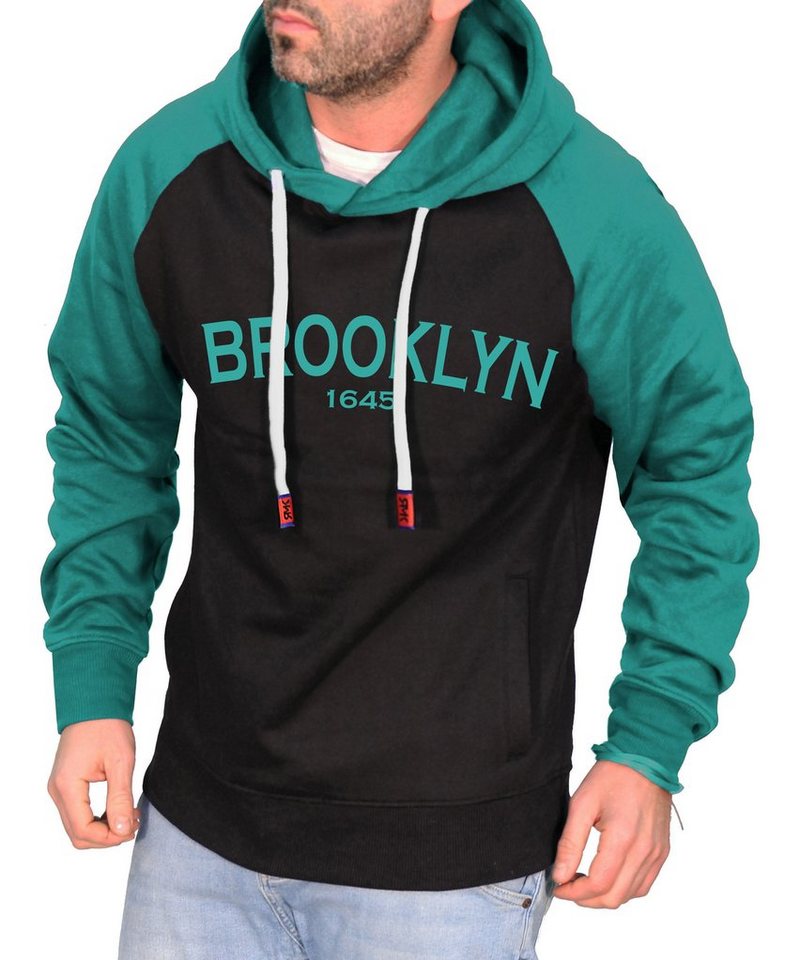 RMK Kapuzenpullover Herren Hoodie mit Kapuze und Aufdruck Brooklyn von RMK