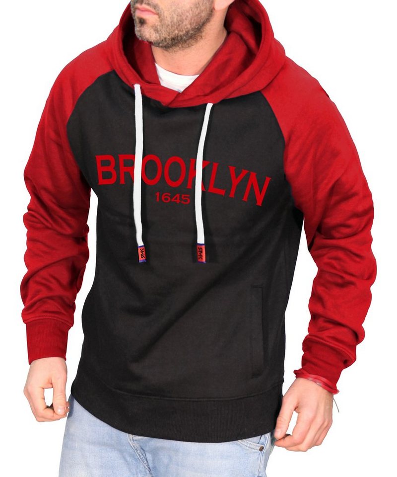 RMK Kapuzenpullover Herren Hoodie mit Kapuze und Aufdruck Brooklyn von RMK