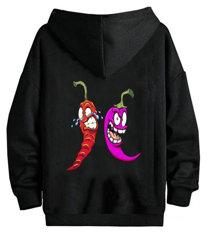 RMK Kapuzenpullover Herren Pullover Hoodie mit Kapuze Pulli mit Taschen Peperoni mit lizenziertem Print von RMK