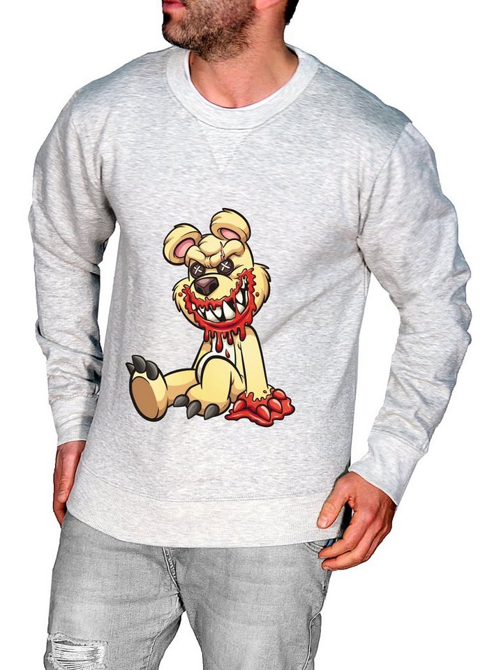 RMK Rundhalspullover Herren Pullover Langarmshirt Sweatshirt Pulli Cartoon Runder Hals von RMK