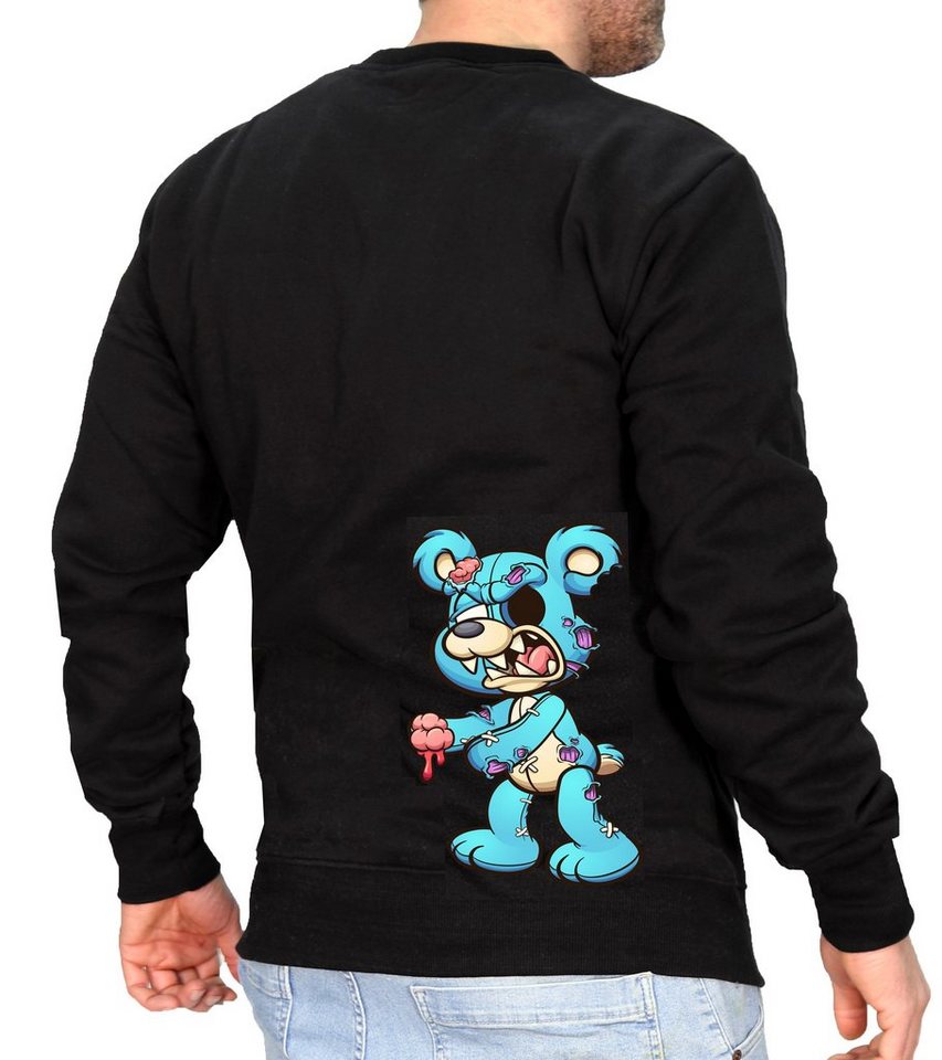 RMK Rundhalspullover Herren Pullover Langarmshirt Sweatshirt Pulli mit Cartoon Motiv von RMK