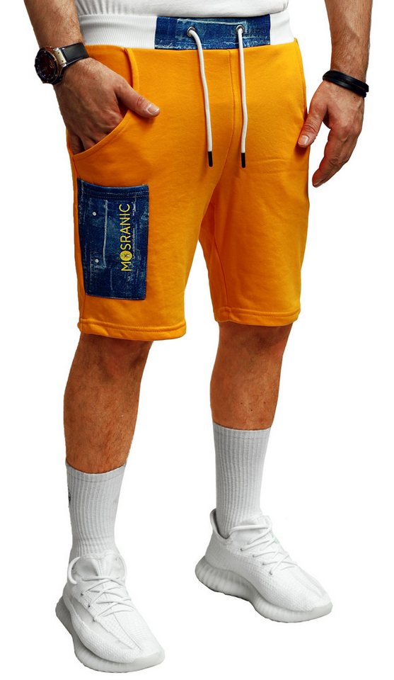 RMK Shorts Herren Short kurze Hose Sommer Bermuda Basic Einfarbig Elastikbund mit Tunnelzug von RMK