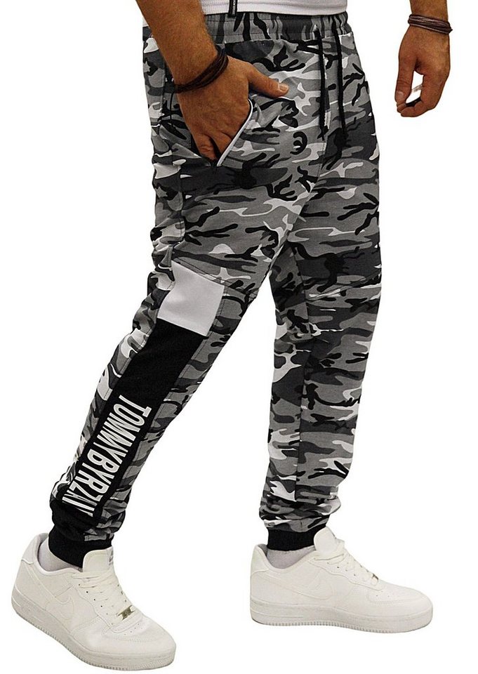 RMK Sporthose Herren Trainingshose Jogginghose Fitnesshose Camouflage Army Tarn Hose von RMK