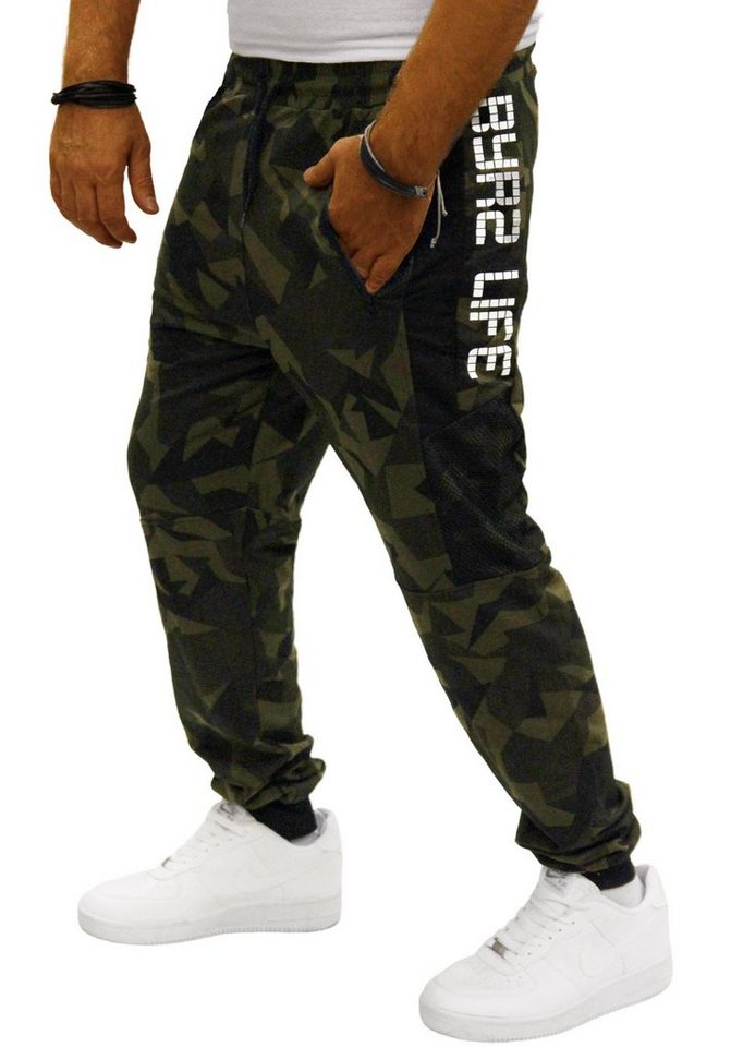 RMK Sporthose Herren Trainingshose Jogginghose Fitnesshose Camouflage Army Tarn Hose von RMK