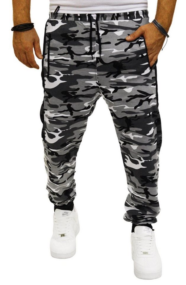 RMK Sporthose Herren Trainingshose Jogginghose Fitnesshose Camouflage Army Tarn Hose von RMK