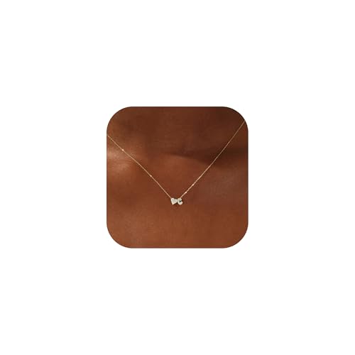 RMMD Goldkette Damen - 18K Gold Vergoldet Kette mit Buchstaben C Halskette Kette Gold Damen Buchstabenkette Anhänger Schmuck Geschenke für Frauen Mädchen Geschenke Zum Geburtstag von RMMD