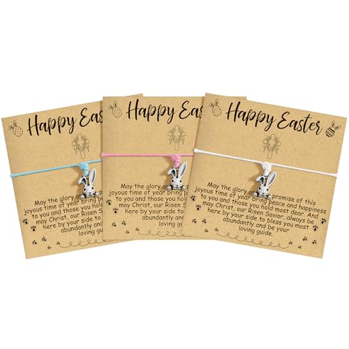 RMMD Ostern Geschenke Kinder - Ostergeschenke Kinder 6 Jahre 3PCS Kaninchen Armband Ostergeschenke Kinder Armbänder Ostern Geschenk Oster Geschenke für Kinder Mädchen von RMMD