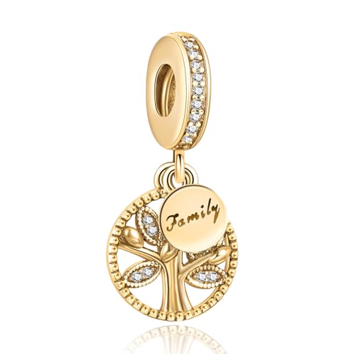 RMMY 925 Sterling Silber Damenarmbänder: Halskette mit Stammbaum-Anhänger, Muttertag, mit Zirkonia von RMMY