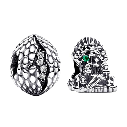 RMMY 925 Sterling Silber Perlen Teufelsauge Thron Anhänger Charms für Armband Halskette Weihnachten Muttertag Schmuck für Damen mit Zirkonia von RMMY