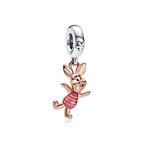 RMMY Charm Anhänger Piglet Dangle CharmAnhänger 925 Sterling Silver Pendant Dangle Beads für Europäische Armbänder und Halsketten,Chriatmas Birthday Jewelry Gifts for Women & Girls von RMMY