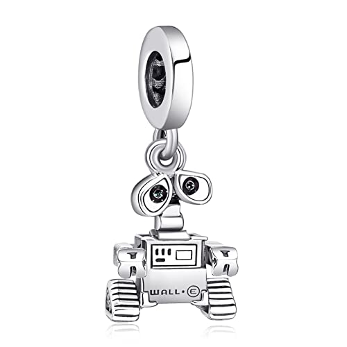 RMMY Charm Anhänger Robot Dangle Char 925 Sterling Silver Pendant Dangle Beads für Europäische Armbänder und Halsketten,Chriatmas Birthday Jewelry Gifts for Women & Girls von RMMY