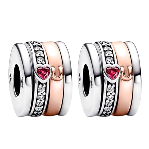 RMMY Charm Anhänger S925 Sterling Silber Love You Clip Bracelet Bead für Europäische Armbänder Halskette Mother's Day Schmuck Geschenk Christmas für Damen Herren von RMMY