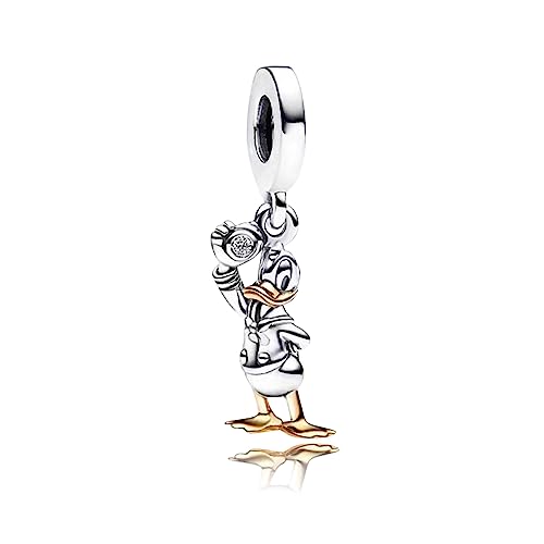 RMMY Charm Anhänger S925 Sterling Silber Mouse Gentleman Duck Bracelet Bead für Europäische Armbänder Halskette Mother's Day Schmuck Geschenk Christmas für Damen Herren von RMMY