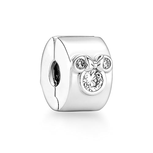 RMMY Charm Anhänger S925 Sterling Silber Mouse Zirconia Cartoon Mouse Bracelet Bead für Europäische Armbänder Halskette Mother's Day Schmuck Geschenk Christmas für Damen Herren von RMMY