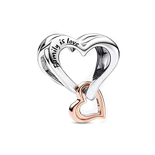 RMMY Charm Anhänger S925 Sterling Silber Openwork Infinity Heart Bracelet Bead für Europäische Armbänder Halskette Mother's Day Schmuck Geschenk Christmas für Damen Herren von RMMY