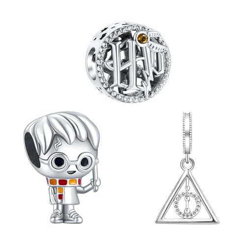 RMMY S925 Silber Charm für Armband Halskette Sterling Silber Dangles Magic Boy Pack von 3 für Frauen Mädchen Geschenke von RMMY