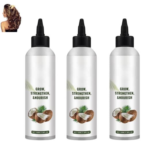 Haaröl mit Kokosnussessenz für Frauen, Kokosnuss-Haaröl, tiefenwirksam nährendes Haaröl, nährendes Haaröl für trockenes und strapaziertes Haar von RMPKF