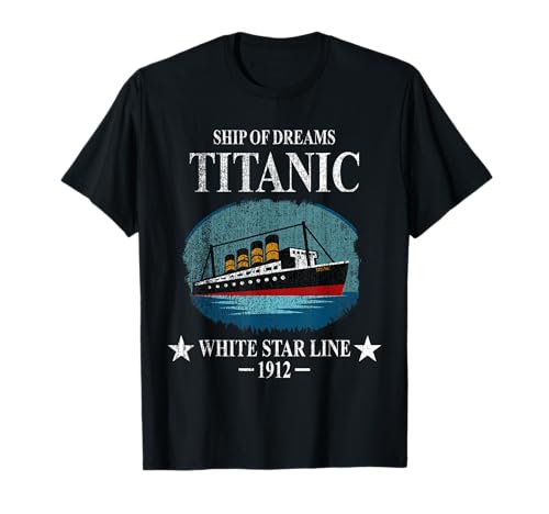 A 1912 Vintage Titan Reise Cruise Ship Sohn Mädchen Kinder T-Shirt von RMS Titanic Memorabilities and Cruise Ship Apparel