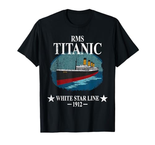 RMS Titanic White Star Line Kreuzfahrtschiff 1912 Jungen Mädchen Kinder T-Shirt von RMS Titanic Memorabilities and Cruise Ship Apparel