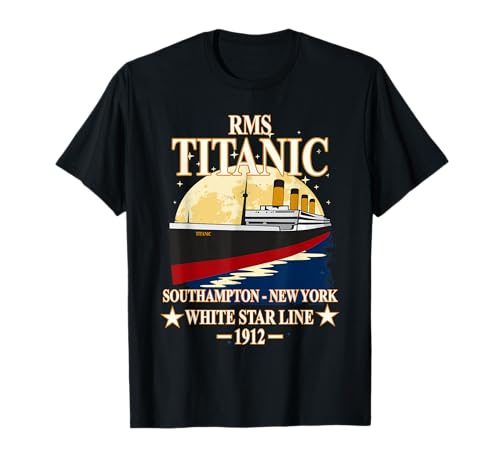 RMS Titanic White Star Line Kreuzfahrtschiff 1912 Jungen Mädchen Kinder T-Shirt von RMS Titanic Memorabilities and Cruise Ship Apparel