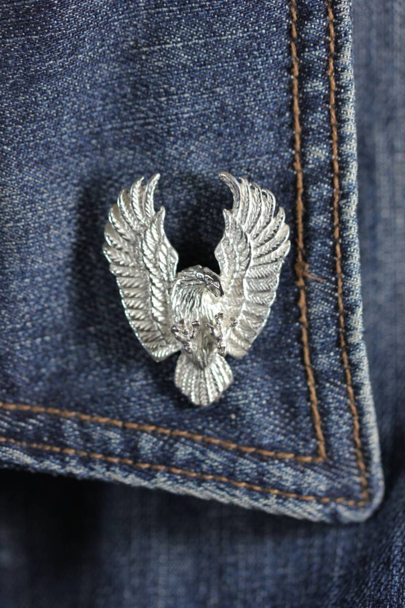 Adler-Anstecknadel Aus Massivem Sterlingsilber von RMcustomjeweler