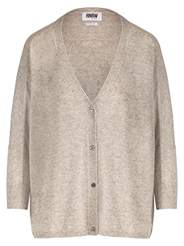 RNBW Damen V Ausschnitt Strickjacke, Grey Melange, Normal von RNBW