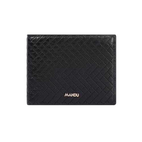 RNIEGA Geldbörse Herren Leder Mit RFID Schutz, Portemonnaie Mit Ausweisfenster Und 2 Bill Compartments von RNIEGA